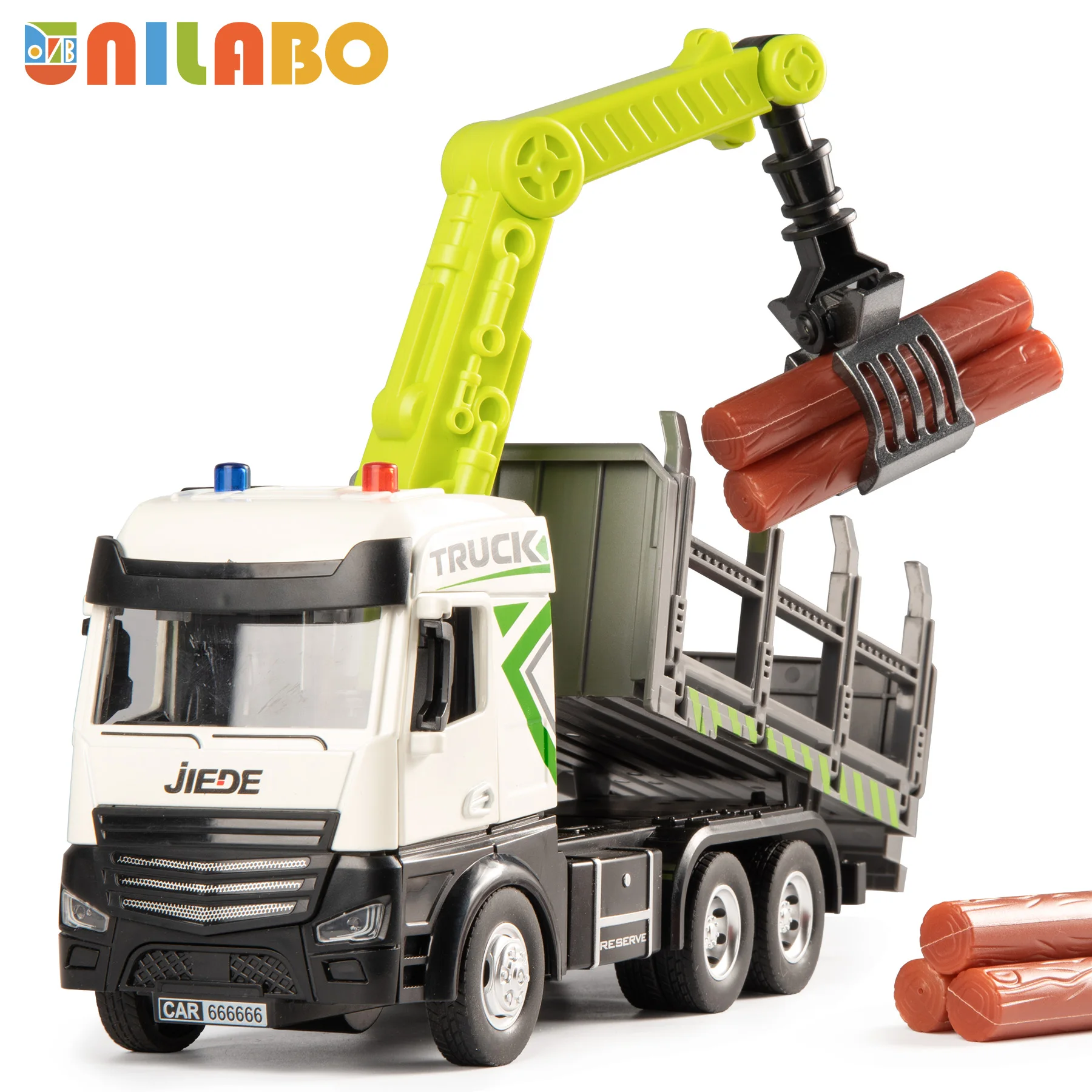 Alloy 1:40 Log Truck with Log Claw - Inertia Powered, Lights Sounds, Rotating Stand - Perfect Toy Gift for Boys Girls 3+
Alloy 1:40 Log Truck with Log Claw - Inertia Powered, Lights Sounds, Rotating Stand - Perfect Toy Gift for Boys Girls 3+