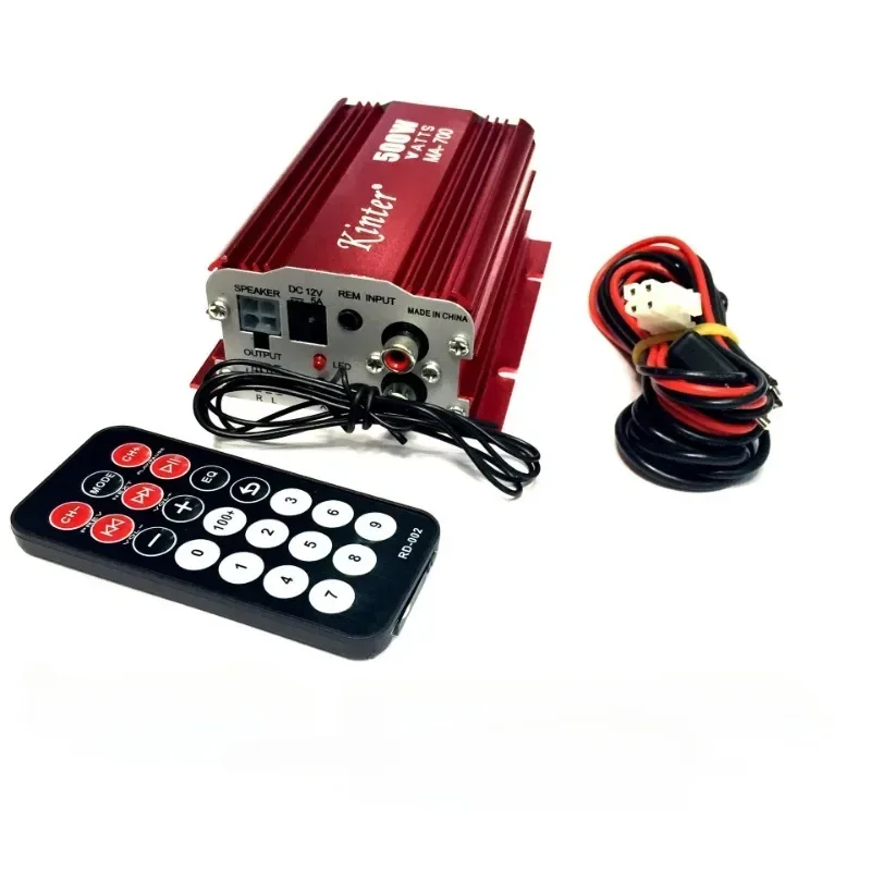 for Kinter MA-700 Auto Car 2 Channels Audio AMP Amplifier Support USB MP3 FM Input with Remote Control for Car Motorcycle Boat
for Kinter MA-700 Auto Car 2 Channels Audio AMP Amplifier Support USB MP3 FM Input with Remote Control for Car Motorcycle Boat