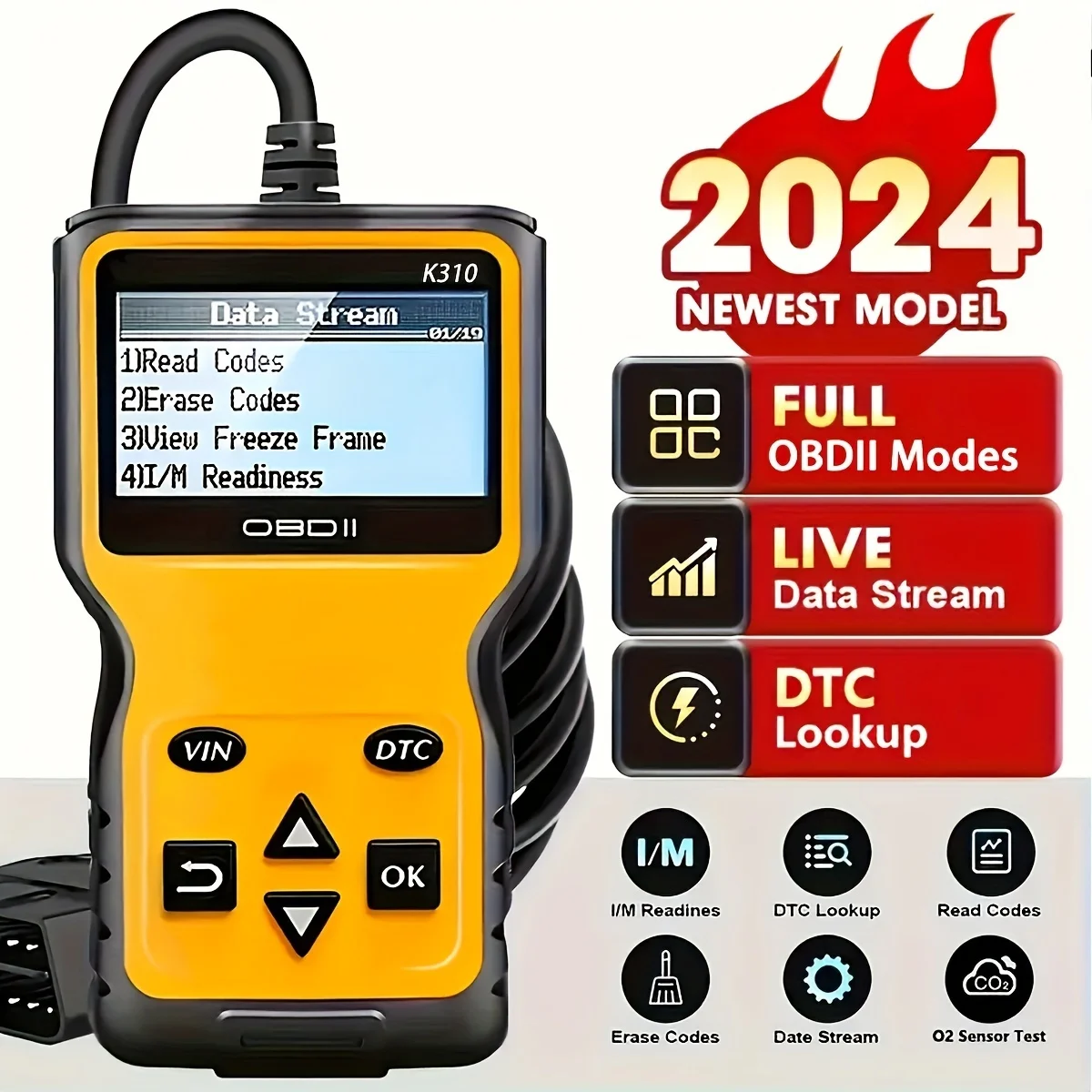 Car OBD2 Engine Fault Code Reader Scanner CAN Diagnostic Scan Tool Compatible All OBD II Protocol Cars From 1996 v310
Car OBD2 Engine Fault Code Reader Scanner CAN Diagnostic Scan Tool Compatible All OBD II Protocol Cars From 1996 v310