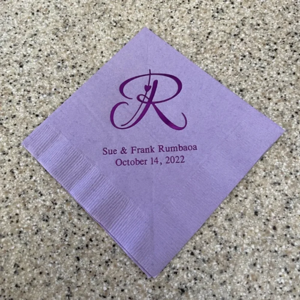 50Pcs Custom Initial Personalized Napkins - Custom Wedding Napkins - Anniversary Napkins - Baby Shower Napkins - Personalized Na
50Pcs Custom Initial Personalized Napkins - Custom Wedding Napkins - Anniversary Napkins - Baby Shower Napkins - Personalized Na