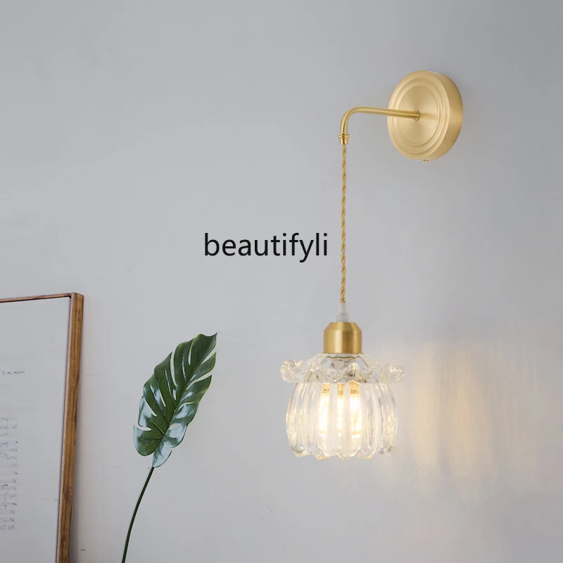 CXH Background Wall Bedroom Bedside Lamp Japanese Glass Flowers Suspension Wire Wall Lamp
CXH Background Wall Bedroom Bedside Lamp Japanese Glass Flowers Suspension Wire Wall Lamp