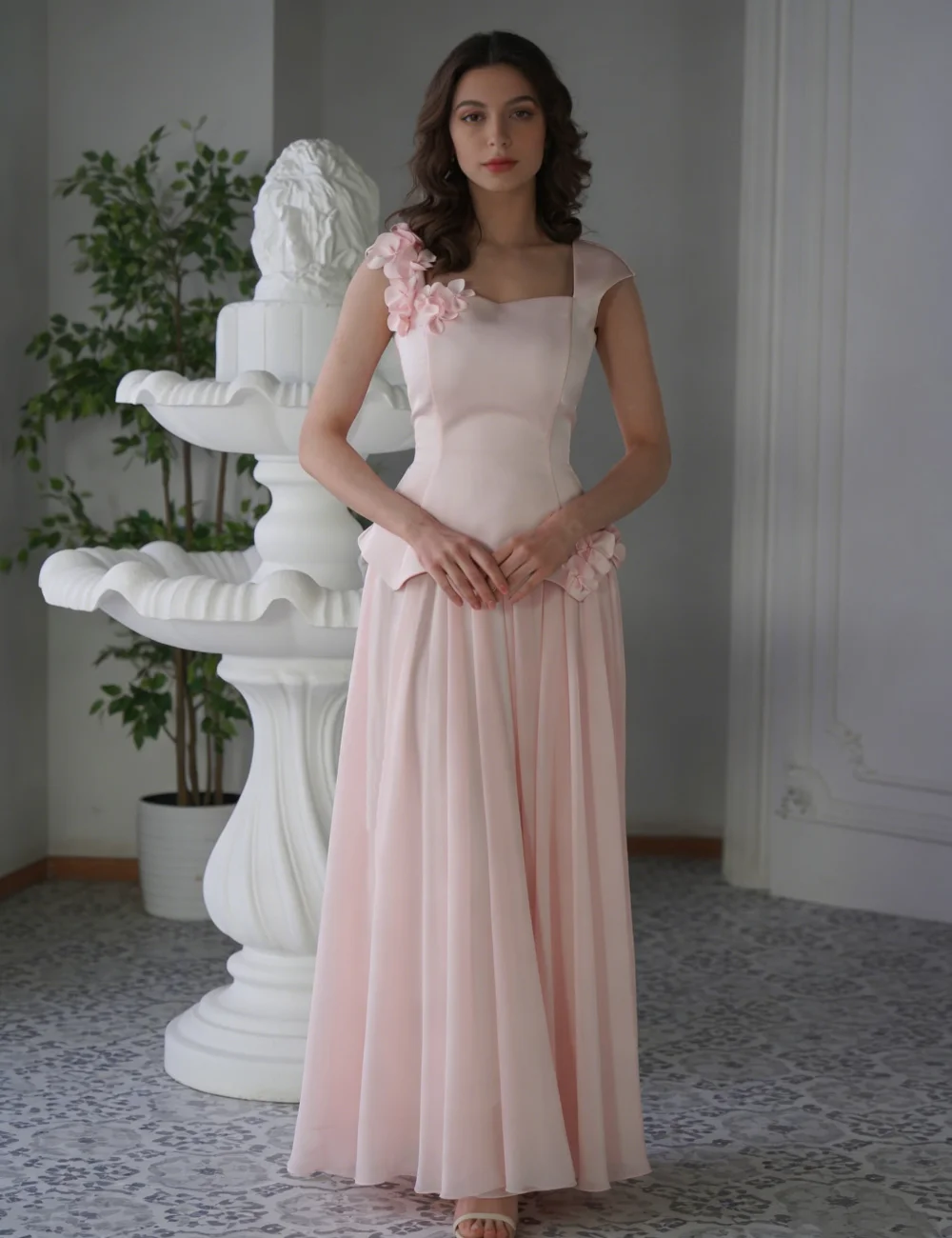 Customized Fashion Casual Jersey Pleat Handmade Flower A-line Off-the-shoulder Floor-Length Evening Dresses Exquisite for Woman
Customized Fashion Casual Jersey Pleat Handmade Flower A-line Off-the-shoulder Floor-Length Evening Dresses Exquisite for Woman
