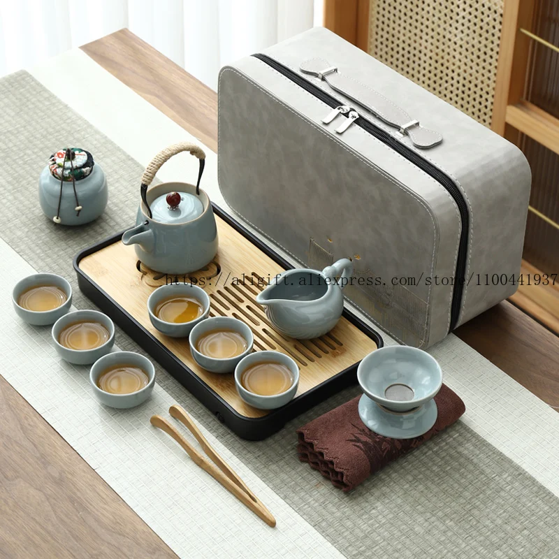 Travel Tea Set Simple Chinese Ceramic Teapot And Cups For Home And Outdoor Use Portable Tea Tray
Travel Tea Set Simple Chinese Ceramic Teapot And Cups For Home And Outdoor Use Portable Tea Tray