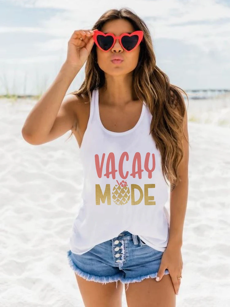 Майка Vacay женская с графическим принтом ананасов, модный топ с надписью, Пляжная майка без рукавов для отпуска, Повседневная рубашка, одежда на лето
Майка Vacay женская с графическим принтом ананасов, модный топ с надписью, Пляжная майка без рукавов для отпуска, Повседневная рубашка, одежда на лето