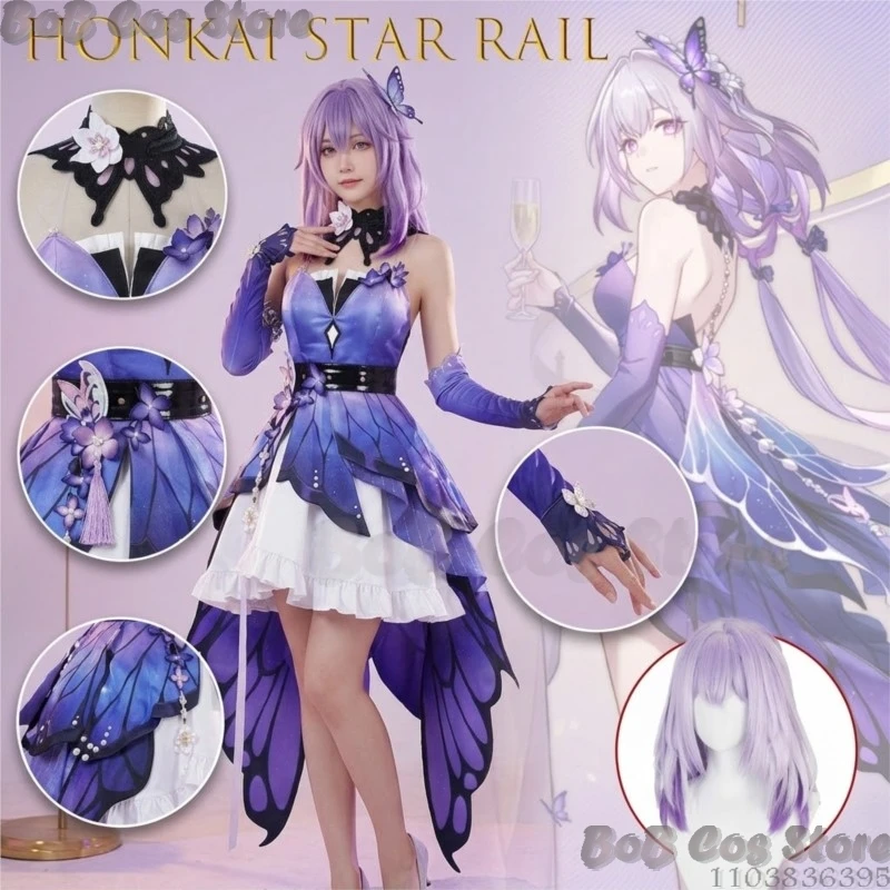 Honkai Star Rail Castorice Dreamy Butterfly Cosplay Dress Set Anime Game Same Style Gradient Tulle Skirt Bow Headwear Role Play
Honkai Star Rail Castorice Dreamy Butterfly Cosplay Dress Set Anime Game Same Style Gradient Tulle Skirt Bow Headwear Role Play