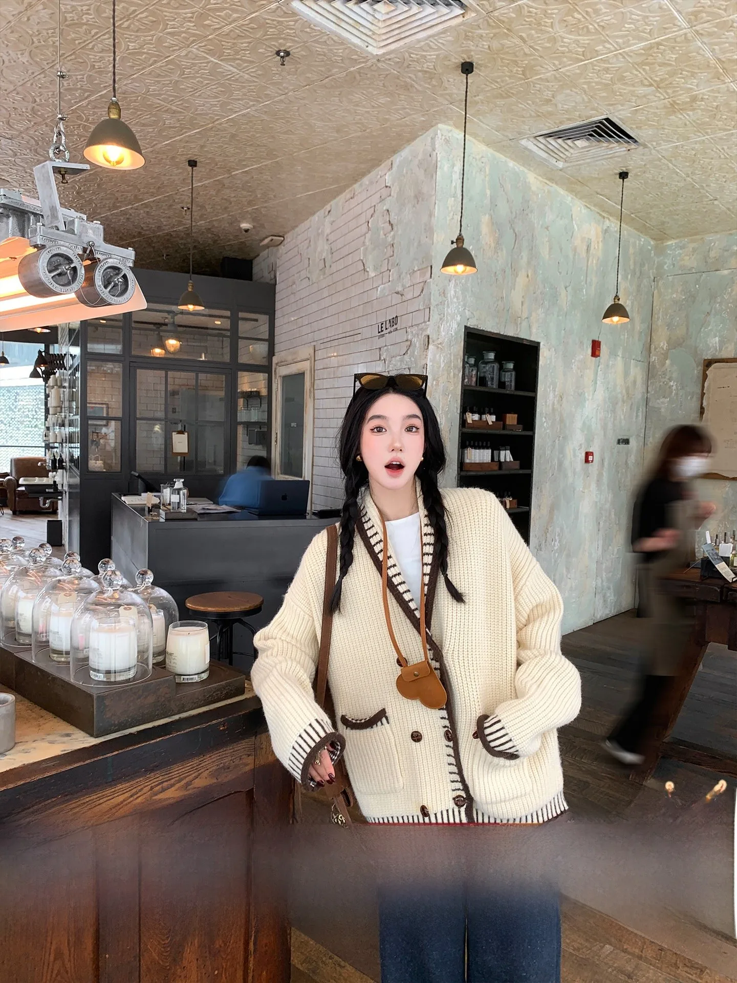 Caramel Hazelnut Color Blo Collar Loose oulder Thiened Sweater Jaet Women's Commute Sle ort Outerwear Knitted irt
Caramel Hazelnut Color Blo Collar Loose oulder Thiened Sweater Jaet Women's Commute Sle ort Outerwear Knitted irt