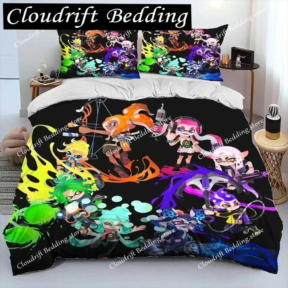 S-Splatoon Game Gamer Cartoon Comforter Bedding Set,Duvet Cover Bed Set Quilt Cover Pillowcase,King Queen Size Bedding Set Kids0
S-Splatoon Game Gamer Cartoon Comforter Bedding Set,Duvet Cover Bed Set Quilt Cover Pillowcase,King Queen Size Bedding Set Kids0