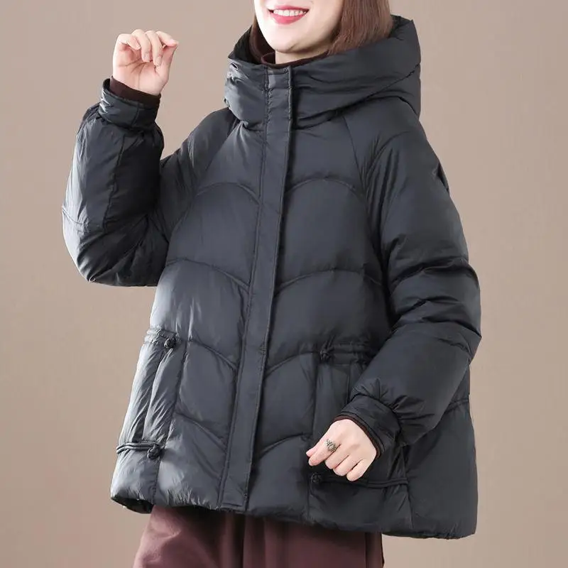 Women's Casual Du down Jaet Hooded Thiened Loose Fit Winter Coat Korean Sle plus Size Meat Concealing Zipper Design
Women's Casual Du down Jaet Hooded Thiened Loose Fit Winter Coat Korean Sle plus Size Meat Concealing Zipper Design