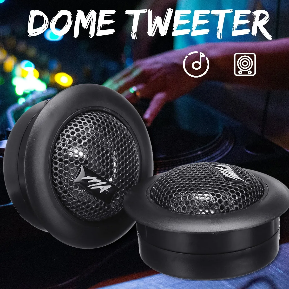 120W Silk Dome Tweeter Speakers Pair - 4 Ohm HiFi Balanced Car Audio System Balanced Music Audio
120W Silk Dome Tweeter Speakers Pair - 4 Ohm HiFi Balanced Car Audio System Balanced Music Audio
