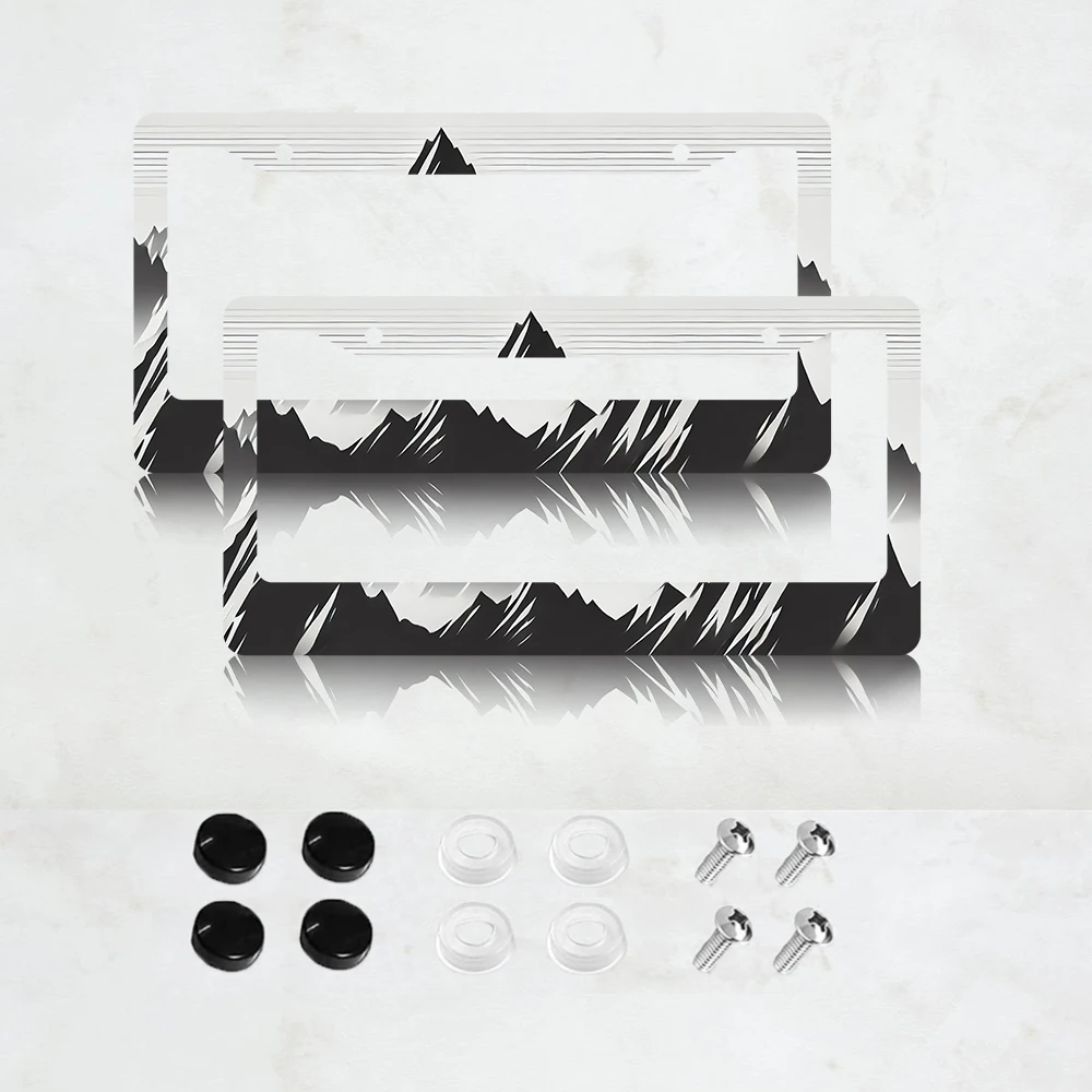2 шт. алюминиевых рамок для номерных знаков Mountain License Plate Frame - стандартный размер США 6 x 12 дюймов, декоративные рамки для автомобильных номерных знаков
2 шт. алюминиевых рамок для номерных знаков Mountain License Plate Frame - стандартный размер США 6 x 12 дюймов, декоративные рамки для автомобильных номерных знаков
