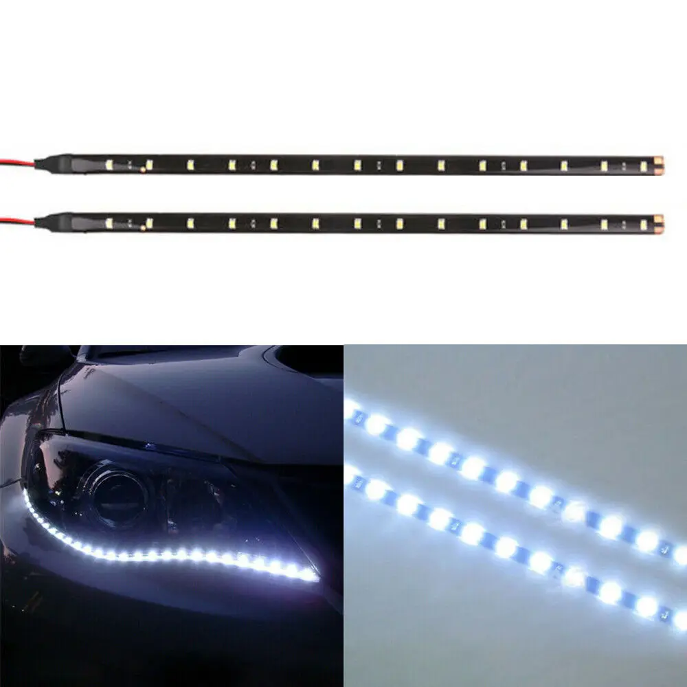 2x LED Light Strip 12V 12 LED Flexible SMD 5050 Decoration BackLight Lamp Night Light Luminous StringStrip Car Accessory 30cm
2x LED Light Strip 12V 12 LED Flexible SMD 5050 Decoration BackLight Lamp Night Light Luminous StringStrip Car Accessory 30cm