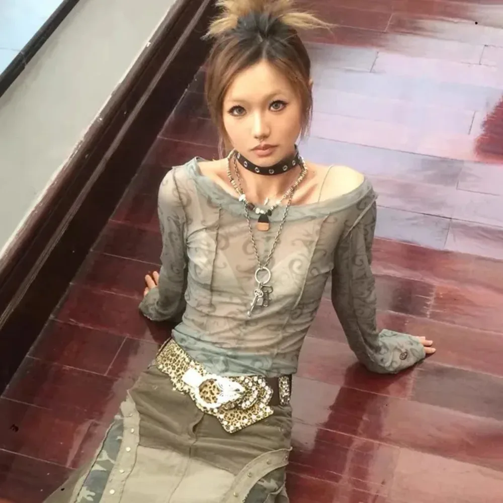 Korean Fashion Grunge Mesh Top Y2K Sheer See Through Crop Top Vintage Harajuku Tie Dye Sexy T-Shirt E-Girl 90s Alt Streetwear
Korean Fashion Grunge Mesh Top Y2K Sheer See Through Crop Top Vintage Harajuku Tie Dye Sexy T-Shirt E-Girl 90s Alt Streetwear