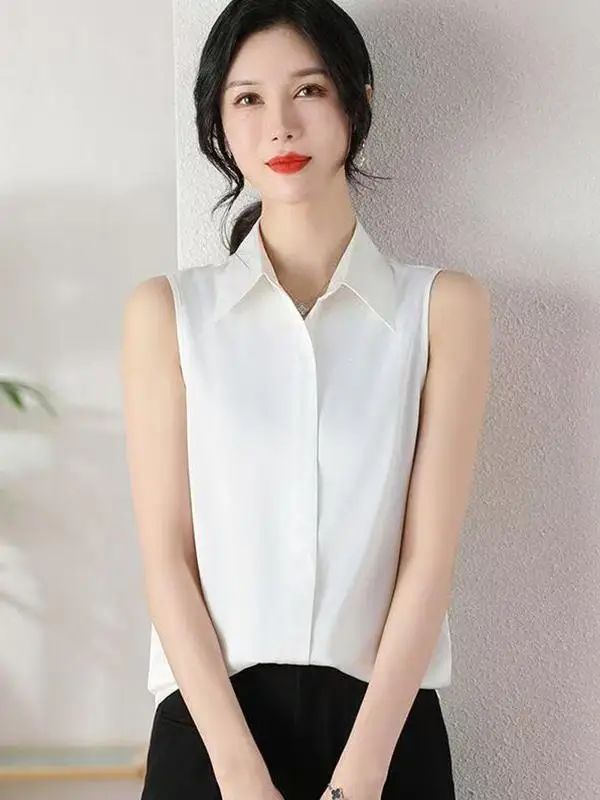 Summer Loose Women's Svel irt Collared Inner Wear Base Tank Top Slimming Color Casual Sle Faion Design
Summer Loose Women's Svel irt Collared Inner Wear Base Tank Top Slimming Color Casual Sle Faion Design