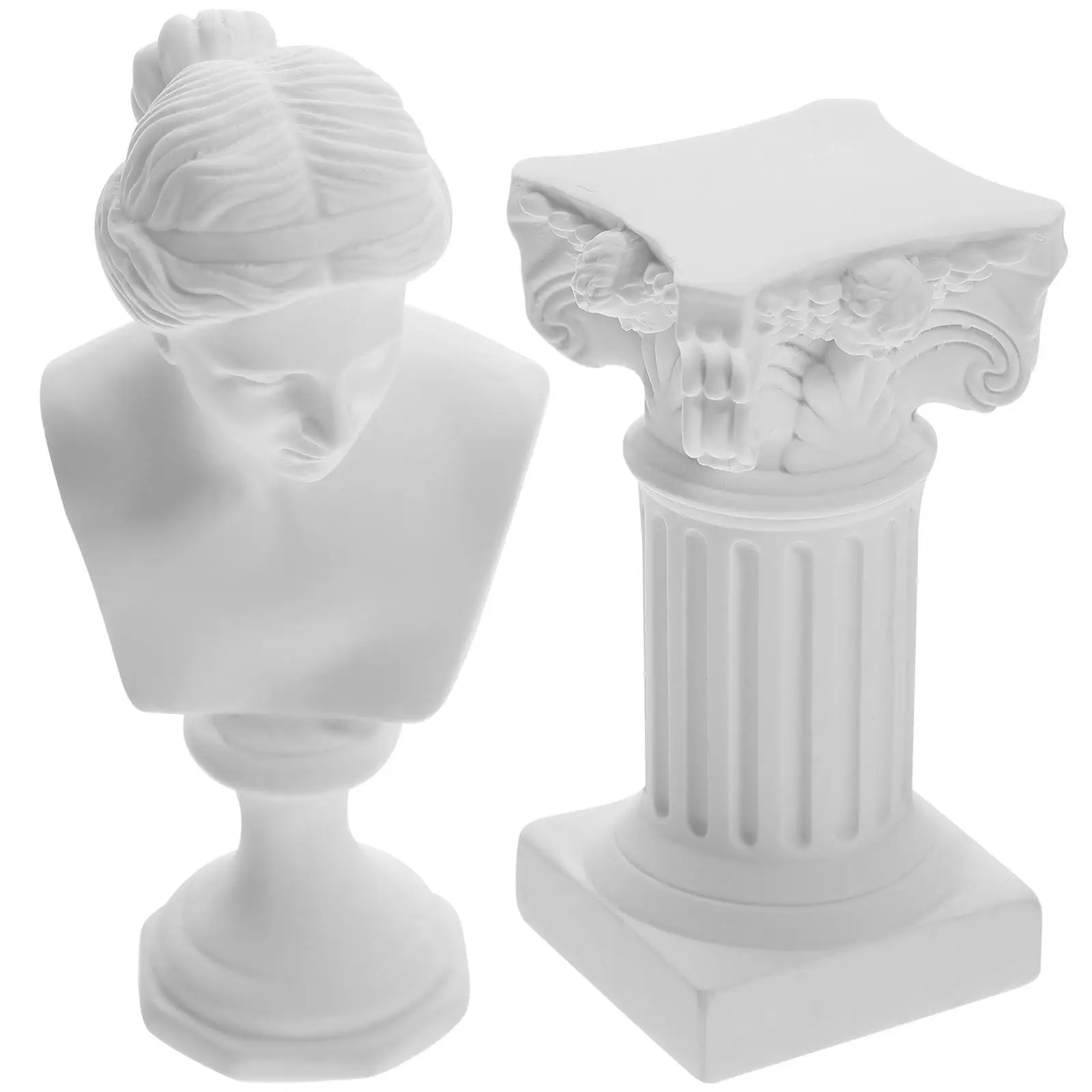 2Pcs Resin Roman Column Statue Decor Lightweight Exquisite Greek Sculpture Figurines
2Pcs Resin Roman Column Statue Decor Lightweight Exquisite Greek Sculpture Figurines