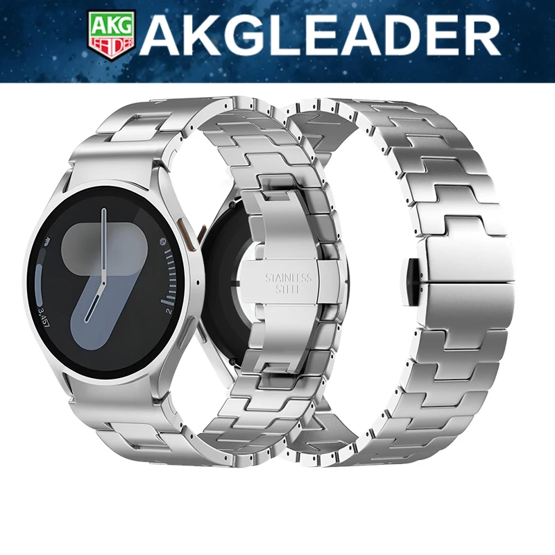 AKGLEADER stainless steel quick release butterfly clasp watch band for Samsung Galaxy Watch 8 classic for watch 7 Ultra strap
AKGLEADER stainless steel quick release butterfly clasp watch band for Samsung Galaxy Watch 8 classic for watch 7 Ultra strap