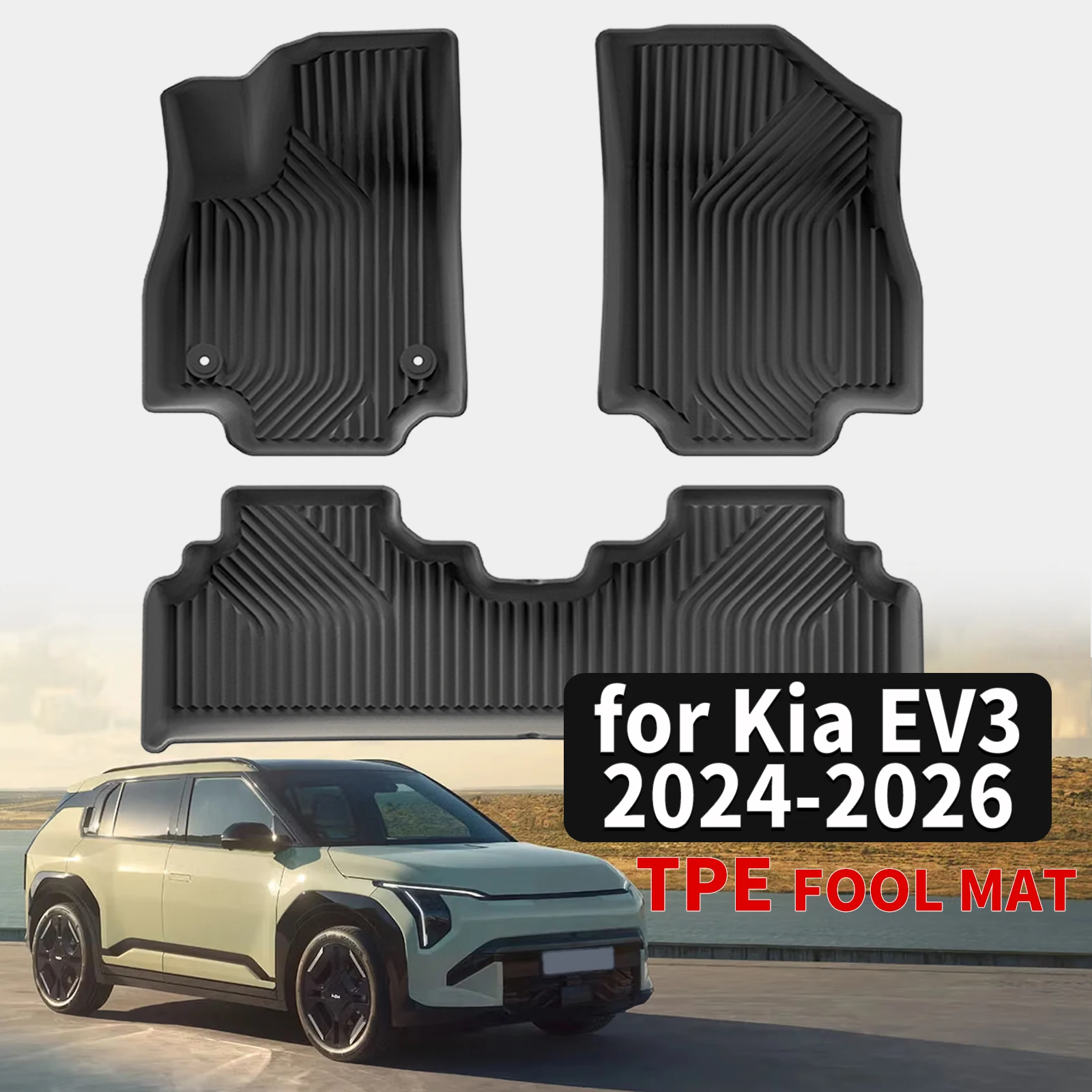 for Kia EV3 2024 2025 2026 GT Durable Weatherproof TPE Car Floor mats Liners Non-Slip Design Easy Clean Accessories
for Kia EV3 2024 2025 2026 GT Durable Weatherproof TPE Car Floor mats Liners Non-Slip Design Easy Clean Accessories