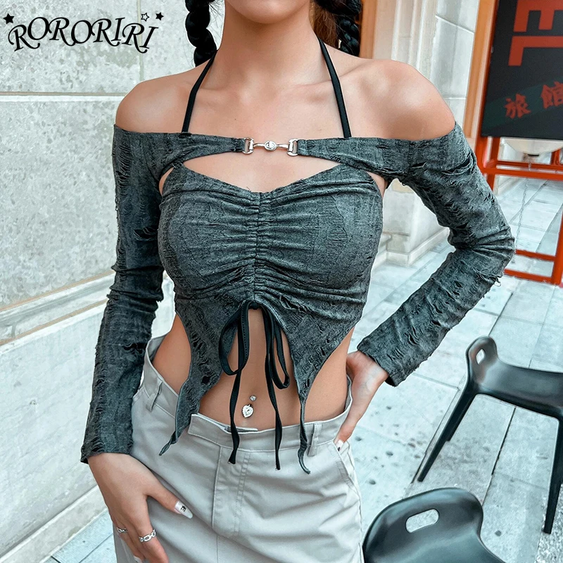 RORORIRI серый рваный камзол с плечами, женский комплект из 2 предметов, укороченный топ с лямкой на шнурке, кардиган с длинными рукавами, винтажная серая уличная одежда
RORORIRI серый рваный камзол с плечами, женский комплект из 2 предметов, укороченный топ с лямкой на шнурке, кардиган с длинными рукавами, винтажная серая уличная одежда