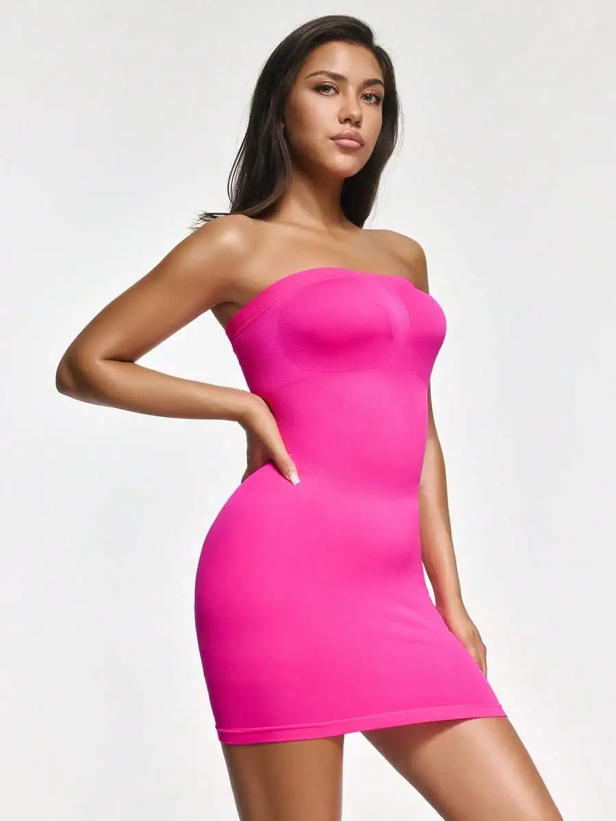 Women Solid Color Bandeau Bodycon Mini Dress
Women Solid Color Bandeau Bodycon Mini Dress