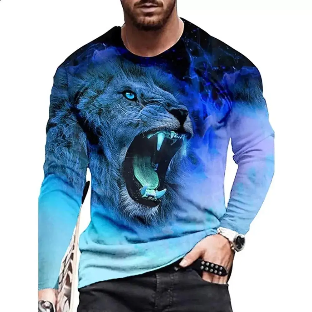 Long Sleeve Lion Abstract Pattern Mens Street T Shirt Spring Autumn 3d Animal Print Fashion T Shirt Street Loose Mens Casual Top
Long Sleeve Lion Abstract Pattern Mens Street T Shirt Spring Autumn 3d Animal Print Fashion T Shirt Street Loose Mens Casual Top