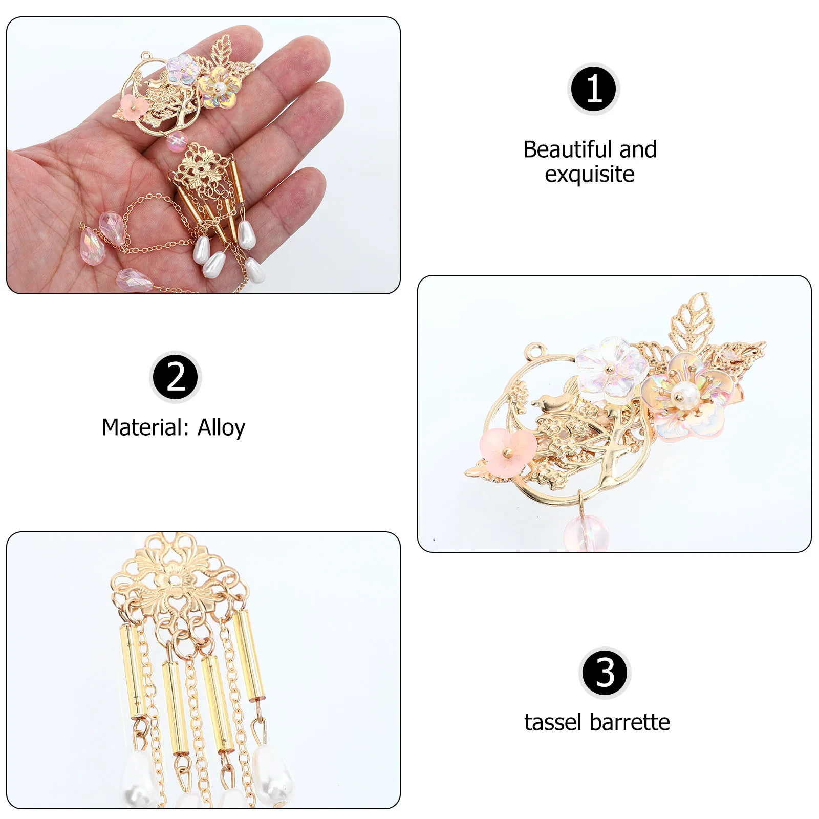 Alloy Hollow Hair Accessories Tassel Hairpin Clip for Girls Women Styling Tool Cosplay Tassel Hair Clip Wedding Party
Alloy Hollow Hair Accessories Tassel Hairpin Clip for Girls Women Styling Tool Cosplay Tassel Hair Clip Wedding Party