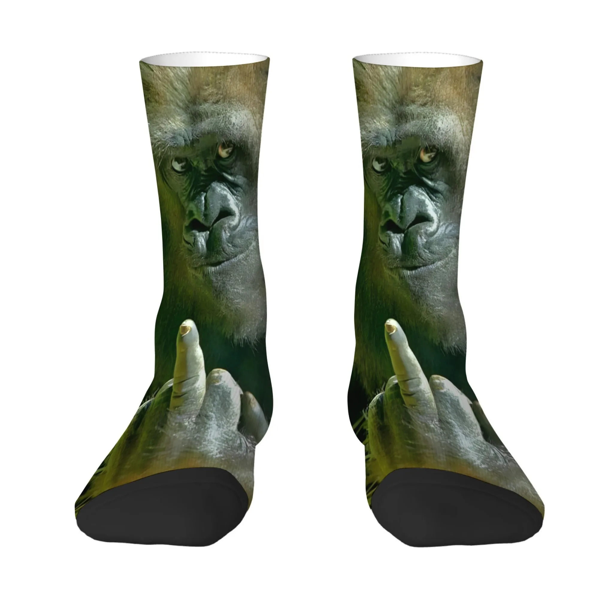 Funny and Quirky Gorilla Middle Finger Socks for Men Novel and Stylish Outdoor Cycling Socks Soft Breathable Comfortable Socks
Funny and Quirky Gorilla Middle Finger Socks for Men Novel and Stylish Outdoor Cycling Socks Soft Breathable Comfortable Socks