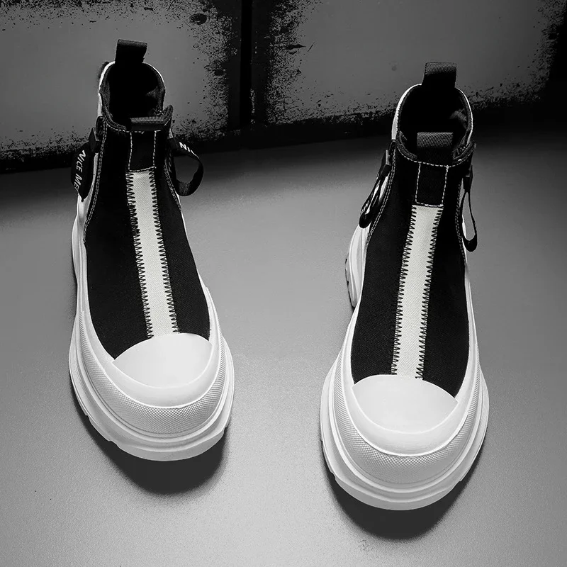 Men's Shoes 2026 Spring/Autumn New Trendy Thick-soled Ankle Boots Simple Korean-style High-top Canvas Men's Shoes Designer Shoes
Men's Shoes 2026 Spring/Autumn New Trendy Thick-soled Ankle Boots Simple Korean-style High-top Canvas Men's Shoes Designer Shoes