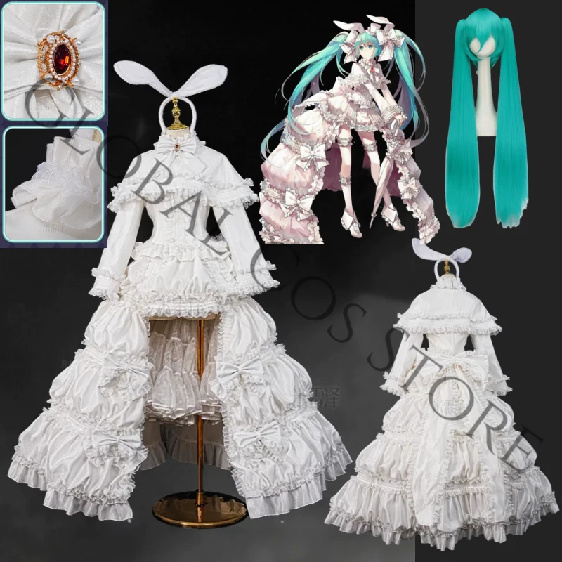 Virtual Anchor Mikuuuu Cosplay Costume Tiered Ruffled Corset Lace Trim Gorgeous Rabbit Dress for Stage Perfromance Roleplay
Virtual Anchor Mikuuuu Cosplay Costume Tiered Ruffled Corset Lace Trim Gorgeous Rabbit Dress for Stage Perfromance Roleplay