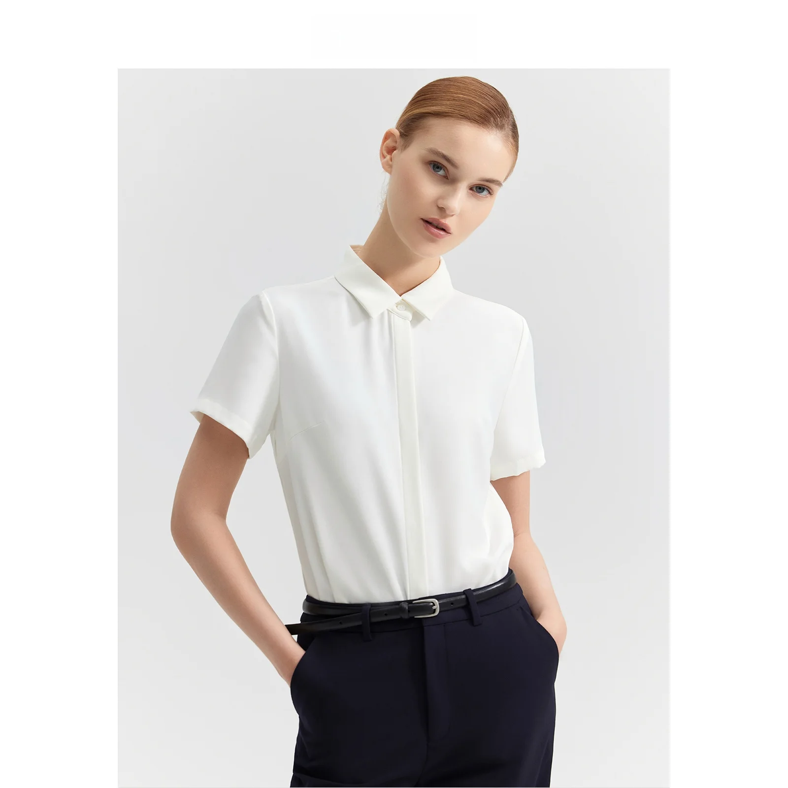 LeLenth Women's Short Sleeve Chiffon Shirt Professional Workwear Summer Business Interview Suit Straight Cut OL Style Pure Color
LeLenth Women's Short Sleeve Chiffon Shirt Professional Workwear Summer Business Interview Suit Straight Cut OL Style Pure Color