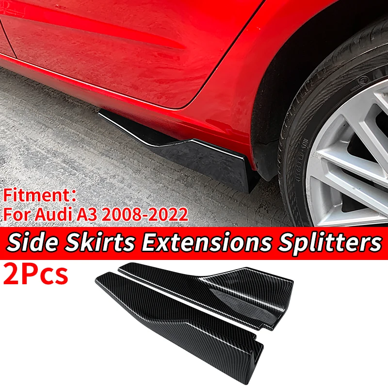 Car Side Skirt Extension Splitter Carbon Fiber Look Winglet Side Wing Bumper Lip ABS Accessories For Audi A3 2008-2022 2012
Car Side Skirt Extension Splitter Carbon Fiber Look Winglet Side Wing Bumper Lip ABS Accessories For Audi A3 2008-2022 2012