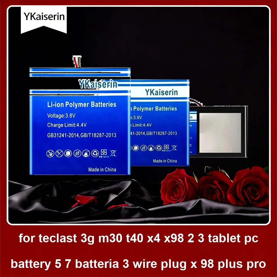 6900-11100mAh Battery H-28125140P For Teclast 3G M30 T40 X4 X98 2 3 Tablet PC Battery 5 7 Batteria 3 Wire Plug x 98 Plus Pro
6900-11100mAh Battery H-28125140P For Teclast 3G M30 T40 X4 X98 2 3 Tablet PC Battery 5 7 Batteria 3 Wire Plug x 98 Plus Pro