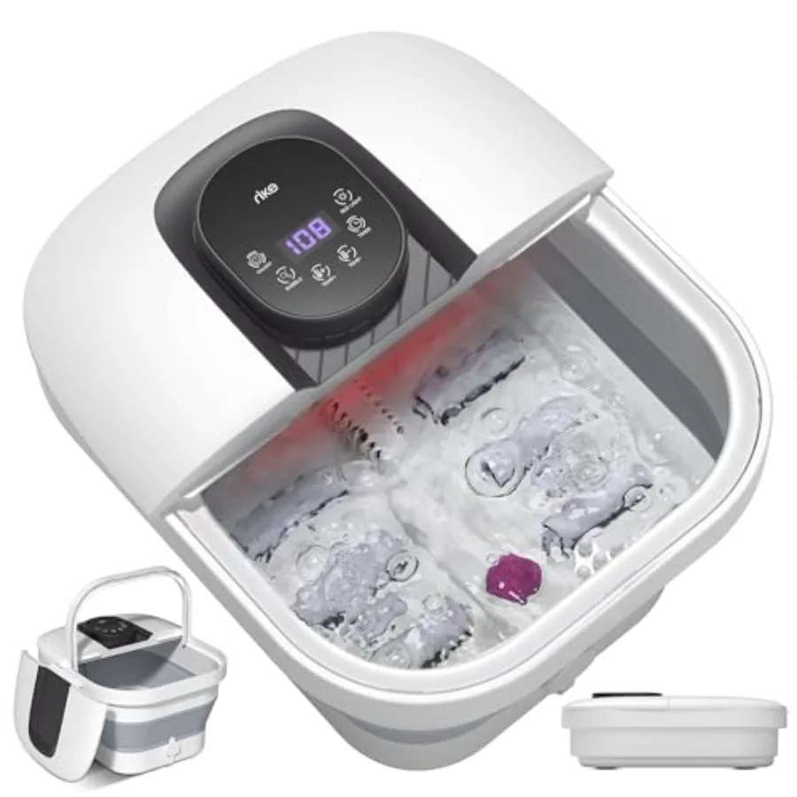 Collapsible Foot Spa with Fast PTC Heating and Massage 14 Temp Control Precise Heated Foot Bath Smart Digital Touch Screen Ambi
Collapsible Foot Spa with Fast PTC Heating and Massage 14 Temp Control Precise Heated Foot Bath Smart Digital Touch Screen Ambi