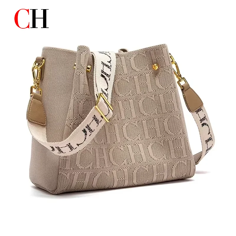 CH New Jacquard Letter Women Bucket Bag Wide Printed Strap Crossbody Purse Large Capacity Ladies Casual Daily Handbag Gift
CH New Jacquard Letter Women Bucket Bag Wide Printed Strap Crossbody Purse Large Capacity Ladies Casual Daily Handbag Gift