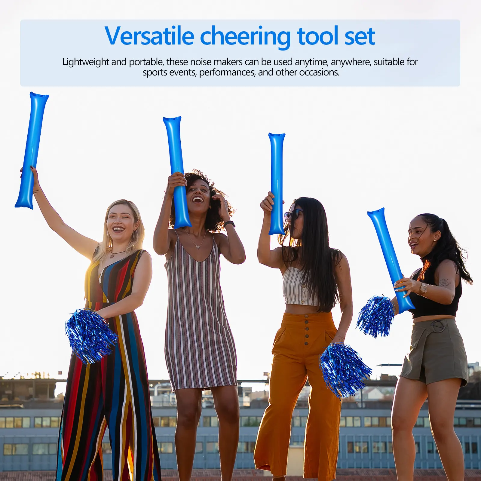 Набор из 1 комплекта: надувные палочки, помпоны, шумовые палочки для стадионов, мероприятий, вечеринок, аксессуары для болельщиков
Набор из 1 комплекта: надувные палочки, помпоны, шумовые палочки для стадионов, мероприятий, вечеринок, аксессуары для болельщиков