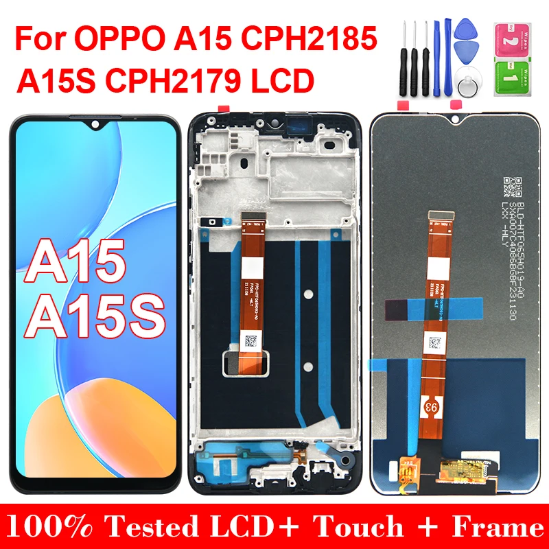 6,52 "A15S ЖК-дисплей для OPPO A15 CPH2185, сменный преобразователь сенсорного экрана в сборе для Oppo A15s CPH2179, экран с рамкой
6,52 "A15S ЖК-дисплей для OPPO A15 CPH2185, сменный преобразователь сенсорного экрана в сборе для Oppo A15s CPH2179, экран с рамкой