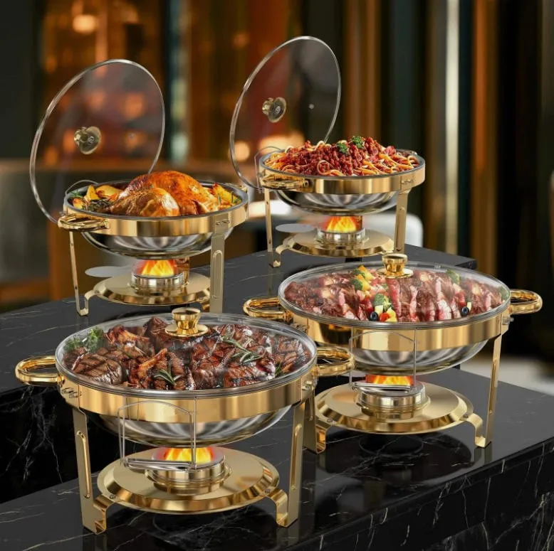 4 Pack 9QT Round Chafing Dishes Stainless Steel 316 Buffet Serving Tray for Parties Catering Wedding Events Food Warmer Heat
4 Pack 9QT Round Chafing Dishes Stainless Steel 316 Buffet Serving Tray for Parties Catering Wedding Events Food Warmer Heat