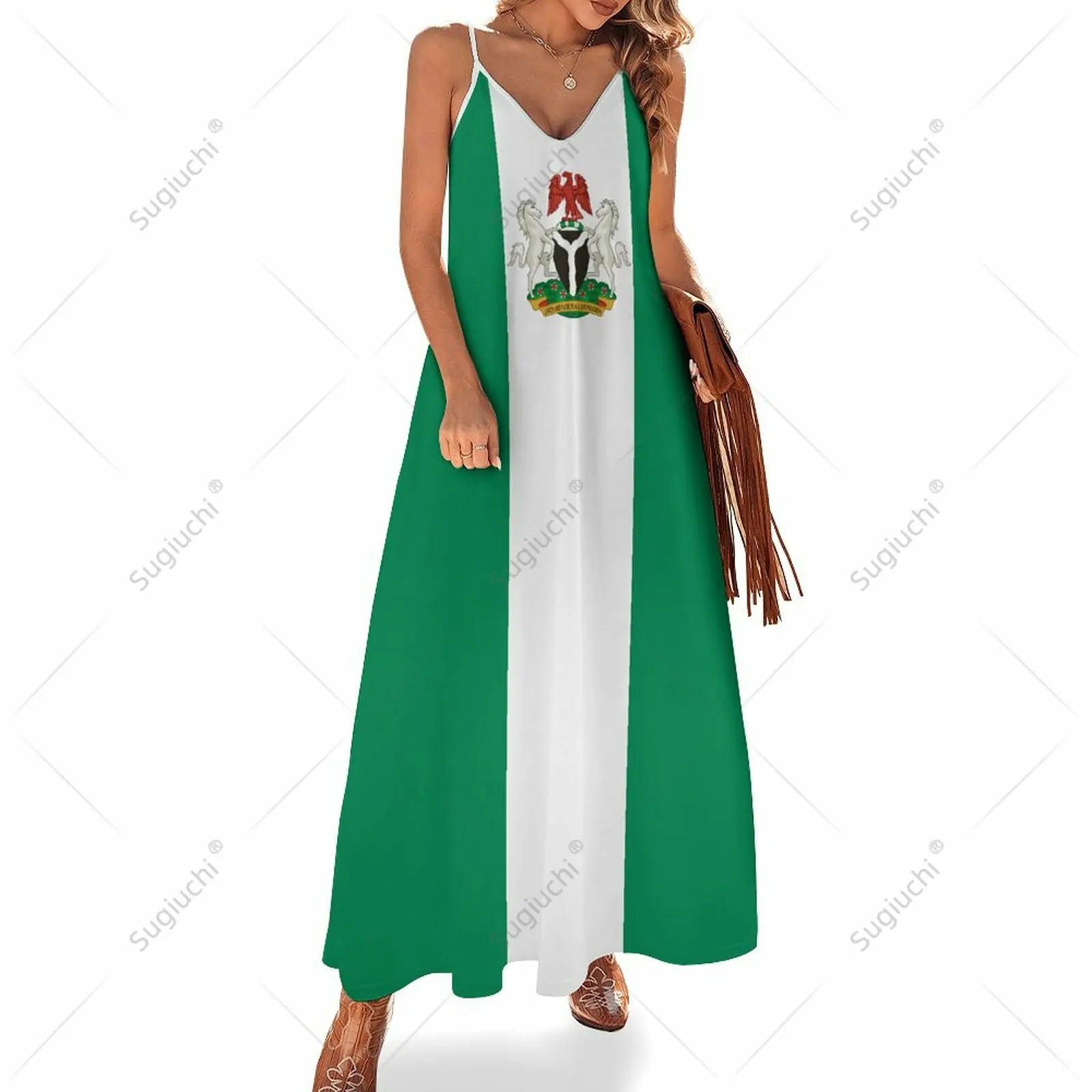 Long Dresses Dress Nigeria Emblem Print New Casual Sleeveless Women's V-Neck Printed Dress Swing Retro Dresses
Long Dresses Dress Nigeria Emblem Print New Casual Sleeveless Women's V-Neck Printed Dress Swing Retro Dresses