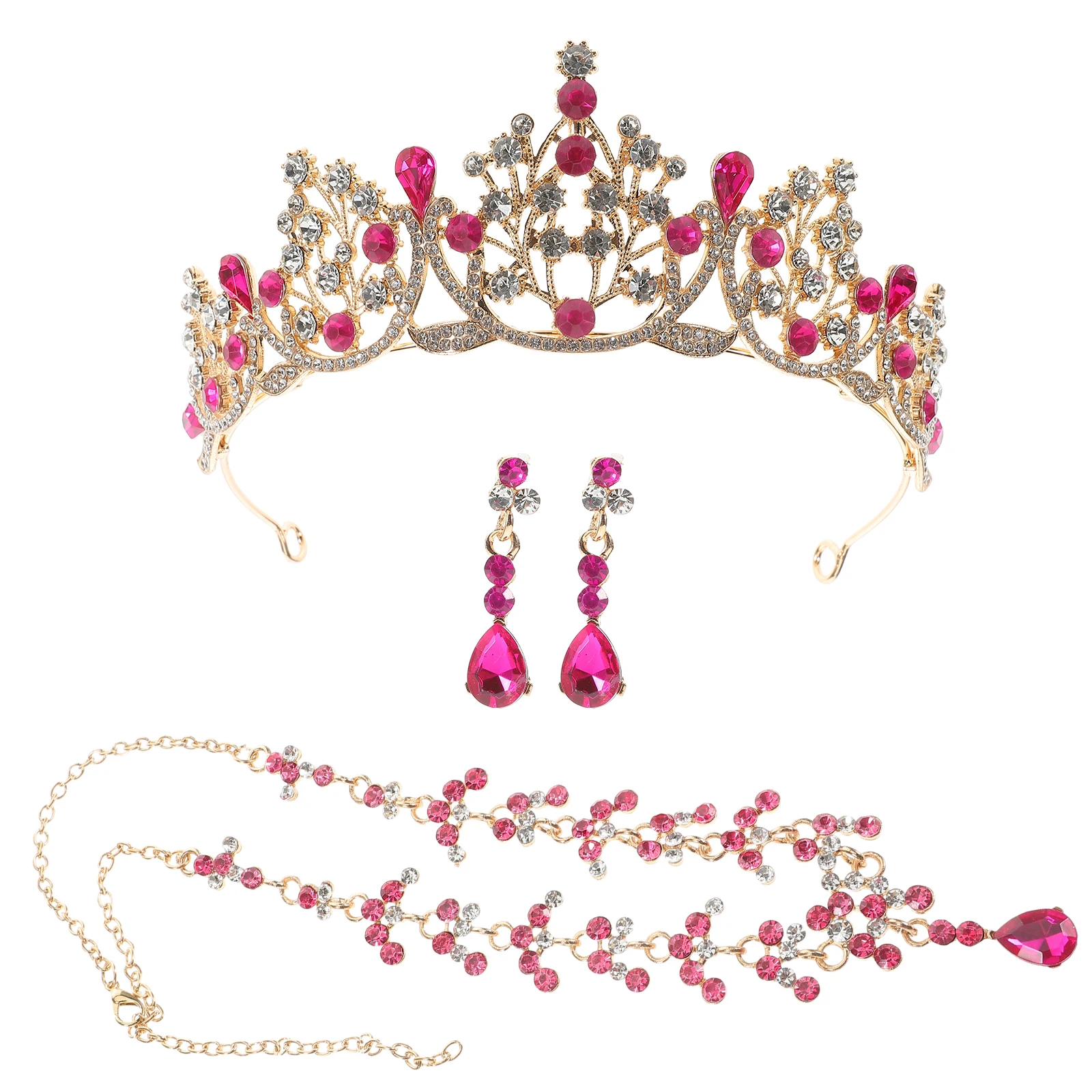 Wedding Headdress Three Piece Set Bridal Jewelry Crown Headb Tiaras Alloy Accessories Women Elegant Design Lightweight
Wedding Headdress Three Piece Set Bridal Jewelry Crown Headb Tiaras Alloy Accessories Women Elegant Design Lightweight