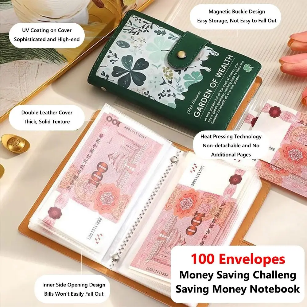 100 Envelopes Money Saving Challeng PU Save Money Mini Binder Savings Challenge Waterproof Reusable Savings Challenges Book
100 Envelopes Money Saving Challeng PU Save Money Mini Binder Savings Challenge Waterproof Reusable Savings Challenges Book