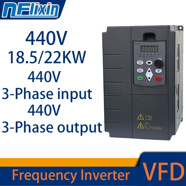 VFD Inverter 15KW/18.5KW/22KW/30KW Frequency Inverter 3PH 440V Output Frequency Converter Variable Frequency Drive
VFD Inverter 15KW/18.5KW/22KW/30KW Frequency Inverter 3PH 440V Output Frequency Converter Variable Frequency Drive