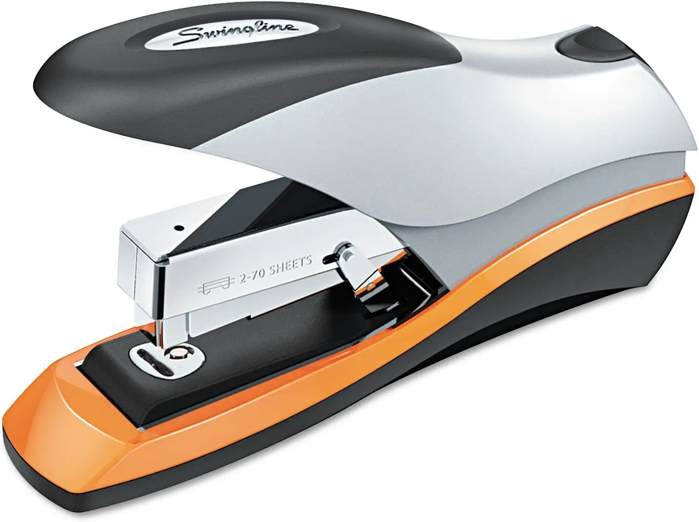 High-Capacity 70-Sheet Stapler with Jam-Free Design, Soft Grip Handle in Silver/Black/Orange
High-Capacity 70-Sheet Stapler with Jam-Free Design, Soft Grip Handle in Silver/Black/Orange