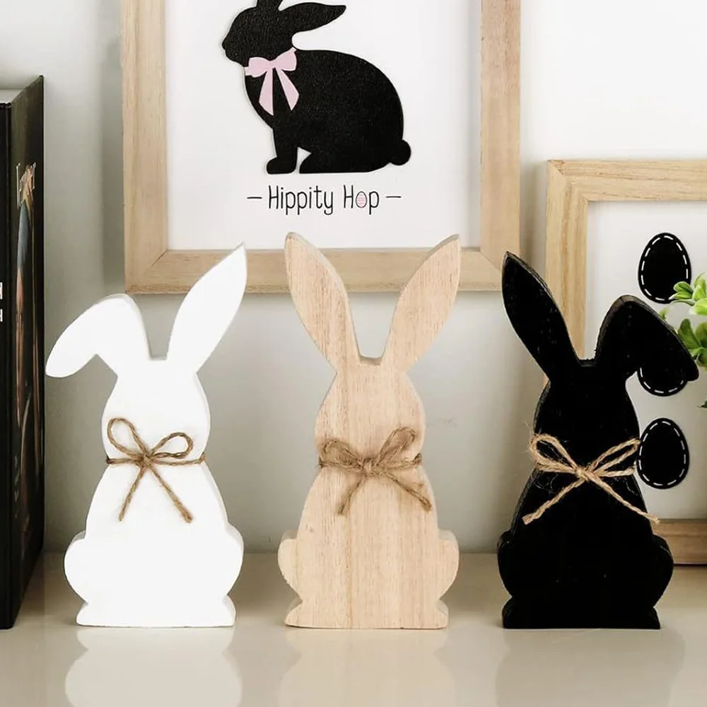3Pcs/Set Easter Standing Rabbit Statue Wooden Table Ornaments Indoor Bunny Crafts Ornaments Party Happy Home Decorations Gifts
3Pcs/Set Easter Standing Rabbit Statue Wooden Table Ornaments Indoor Bunny Crafts Ornaments Party Happy Home Decorations Gifts