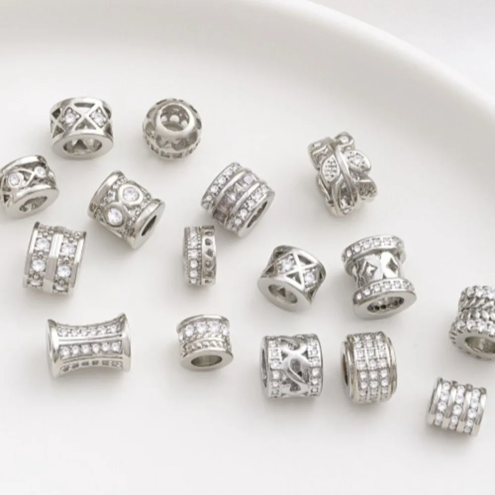 Бусины-бочки из циркона с платиновым покрытием, большие отверстия, разделительные бисерные паспарту, ювелирные аксессуары ручной работы из бисера своими руками
Бусины-бочки из циркона с платиновым покрытием, большие отверстия, разделительные бисерные паспарту, ювелирные аксессуары ручной работы из бисера своими руками