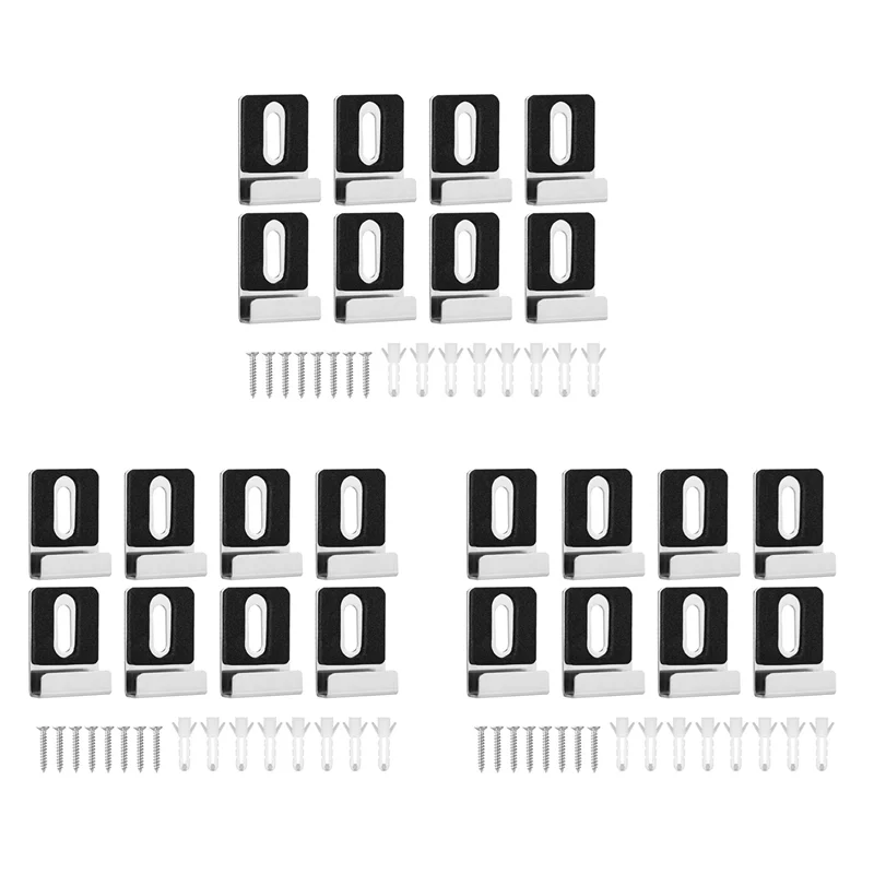 A71P, 24 шт., комплект металлических держателей для зеркал, зажимы для зеркал с винтами, резиновые подушечки, крючки для зеркал, сверхмощная вешалка для зеркала, серебристая
A71P, 24 шт., комплект металлических держателей для зеркал, зажимы для зеркал с винтами, резиновые подушечки, крючки для зеркал, сверхмощная вешалка для зеркала, серебристая