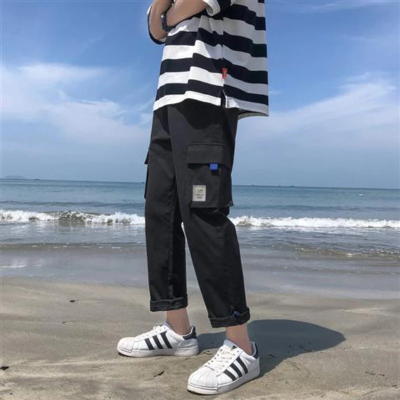 Spring New Cargo Pants Men's Trendy Korean-Style Cropped Pants Spring Autumn Fashion Brand Loose All-Matching Casual Pants
Spring New Cargo Pants Men's Trendy Korean-Style Cropped Pants Spring Autumn Fashion Brand Loose All-Matching Casual Pants