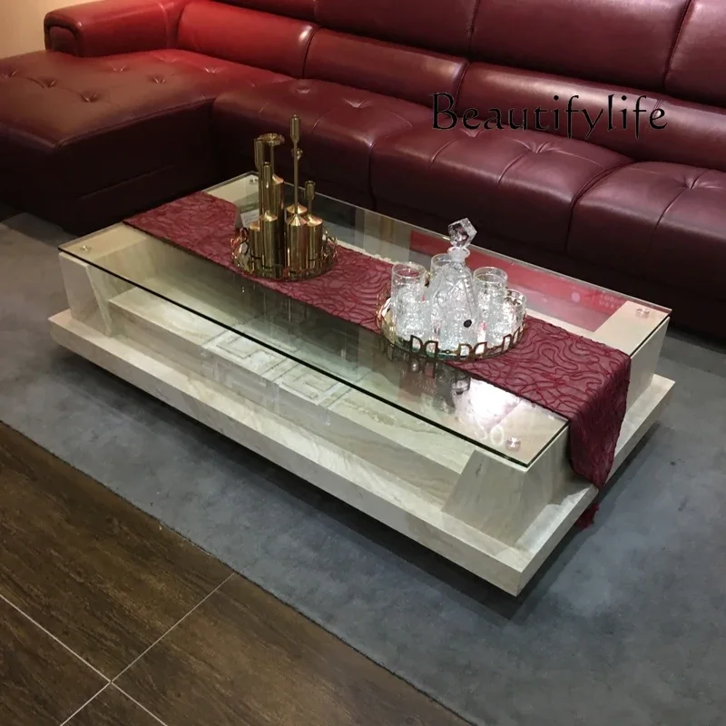 simple living room tempered glass furniture customization Natural travertine marble carved rectangular coffee table
simple living room tempered glass furniture customization Natural travertine marble carved rectangular coffee table