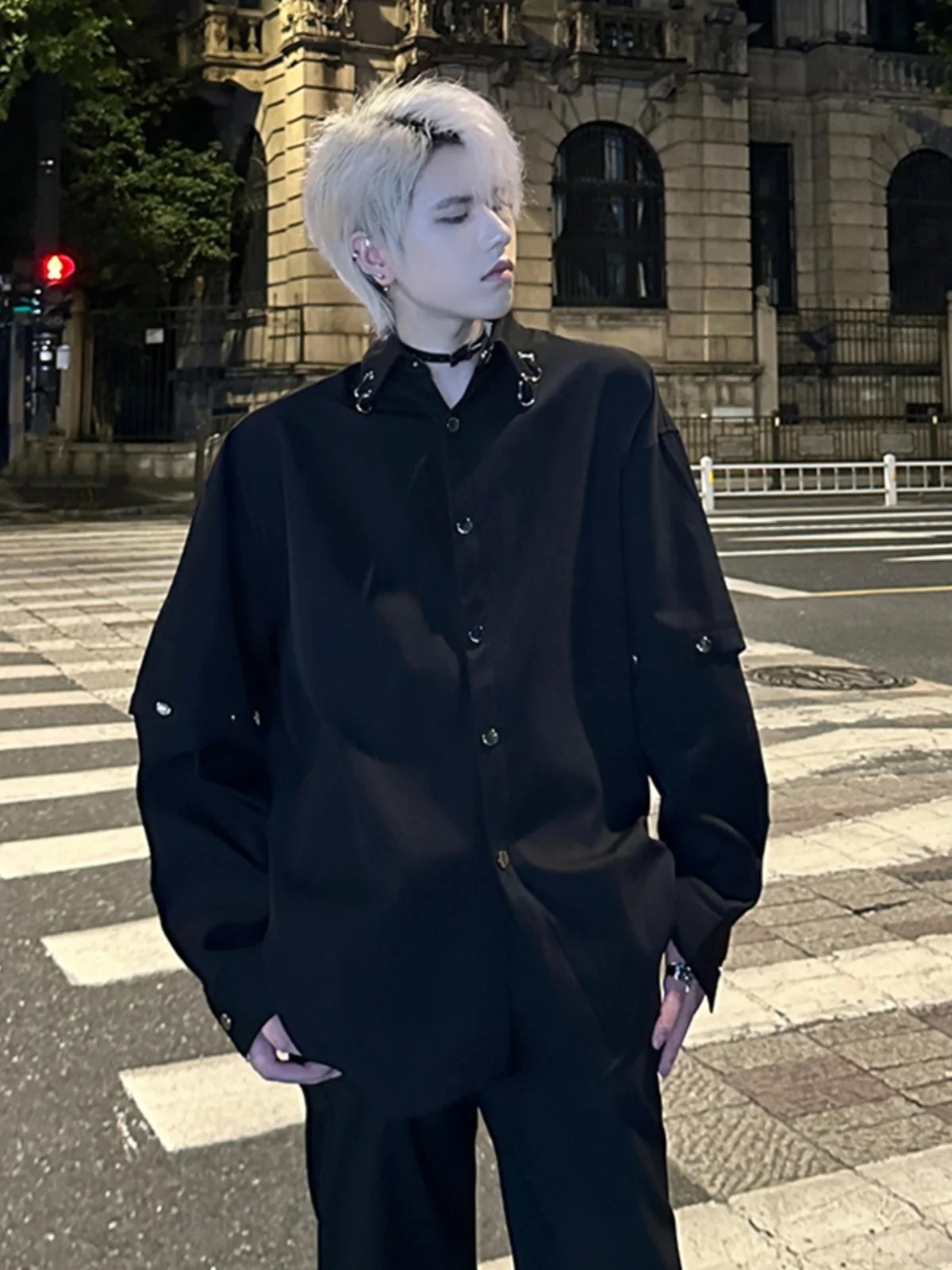 Cleanfit oulder Pad irt Men's Long Sve Detachable St Trendy Men's Faion Outerwear Breathable Polyester Fiber
Cleanfit oulder Pad irt Men's Long Sve Detachable St Trendy Men's Faion Outerwear Breathable Polyester Fiber