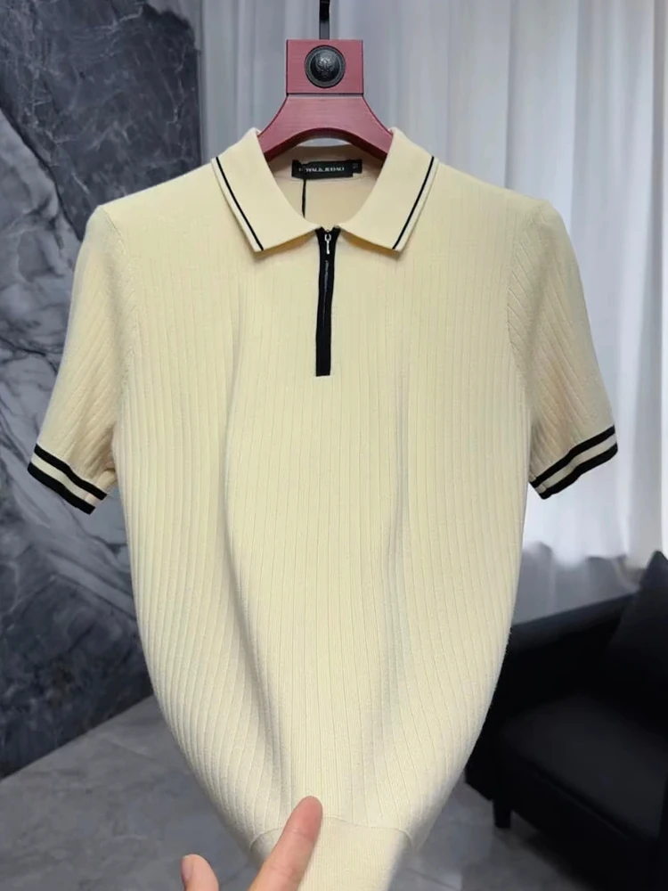 Spring Autumn Men's New Knitted ort Sve T-irt High Quali Faionable Casual Busin European Goods High End
Spring Autumn Men's New Knitted ort Sve T-irt High Quali Faionable Casual Busin European Goods High End