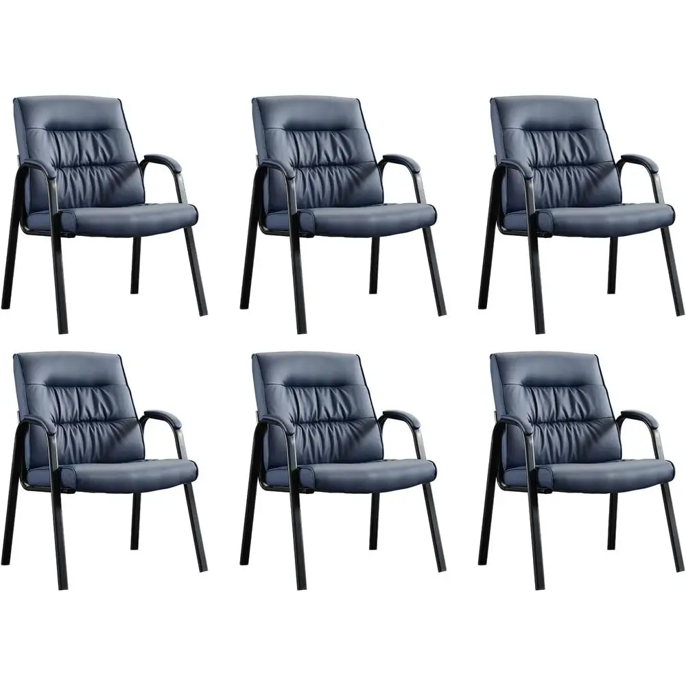 6-Piece Navy Blue Leather Office Chair Set for Conference and Waiting Rooms without Wheels
6-Piece Navy Blue Leather Office Chair Set for Conference and Waiting Rooms without Wheels