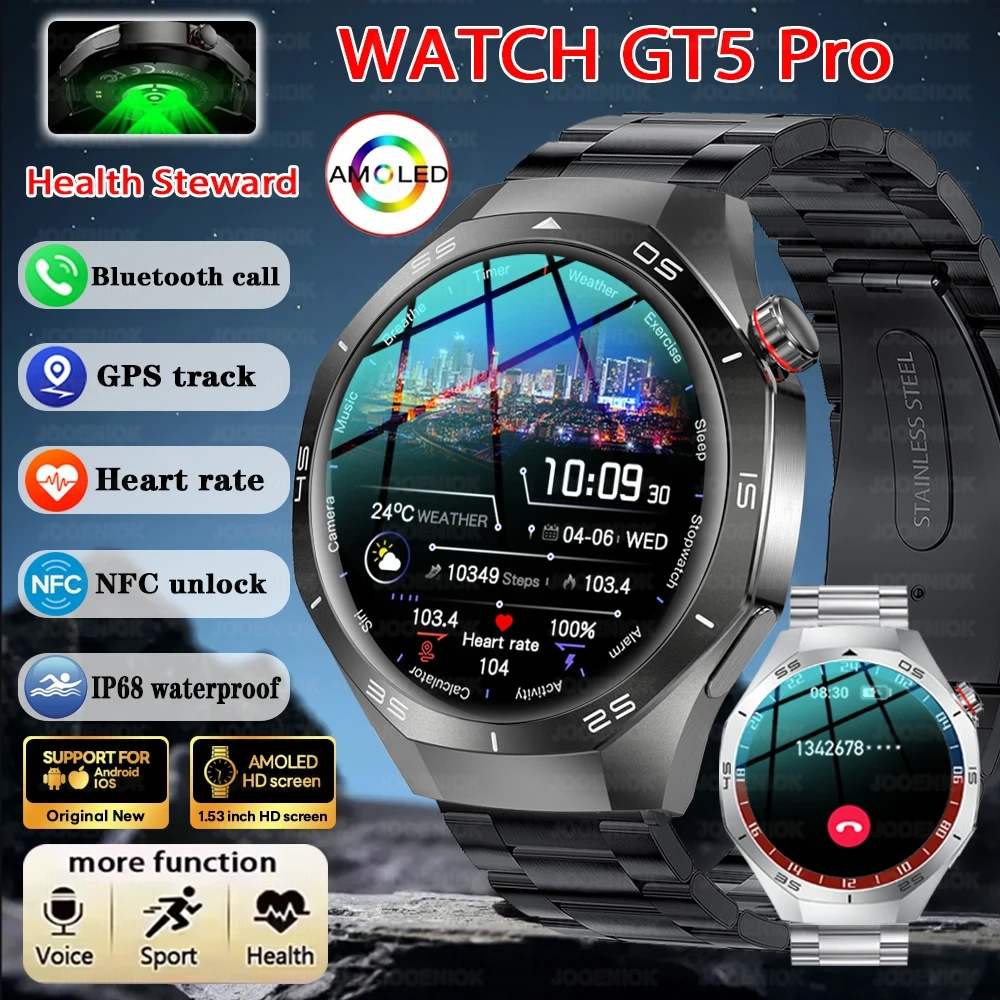 2025 Новые часы GT5 Pro NFC Смарт-часы Мужские пульсометр Bluetooth Вызов Водонепроницаемые деловые GPS Спортивные умные часы для Android IOS
2025 Новые часы GT5 Pro NFC Смарт-часы Мужские пульсометр Bluetooth Вызов Водонепроницаемые деловые GPS Спортивные умные часы для Android IOS