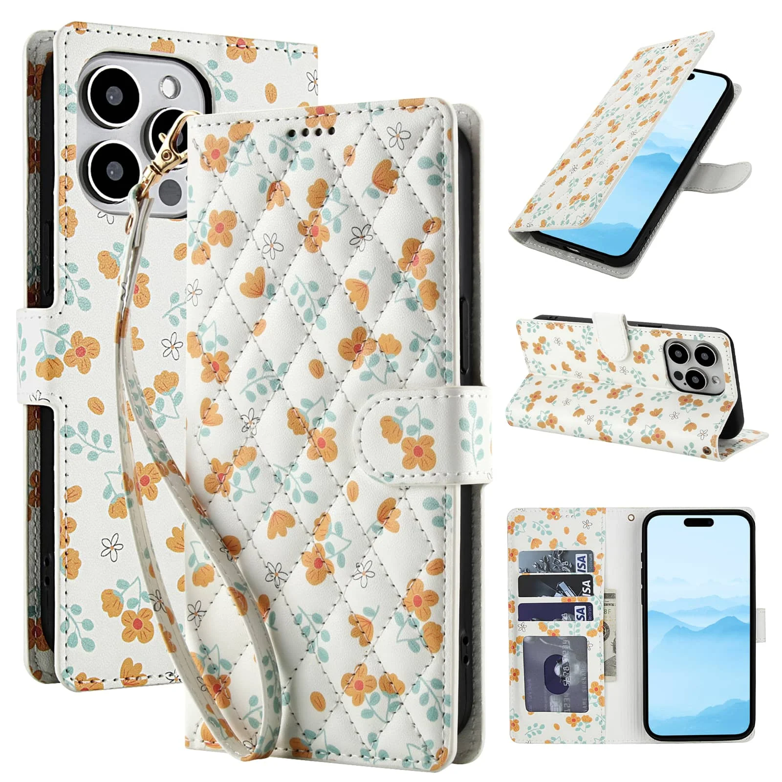Совместим с iPhone 16e/16/15 Pro Max 16 Plus Чехол-кошелек с держателем для карт, противоударный чехол с откидной подставкой и цветочным дизайном
Совместим с iPhone 16e/16/15 Pro Max 16 Plus Чехол-кошелек с держателем для карт, противоударный чехол с откидной подставкой и цветочным дизайном